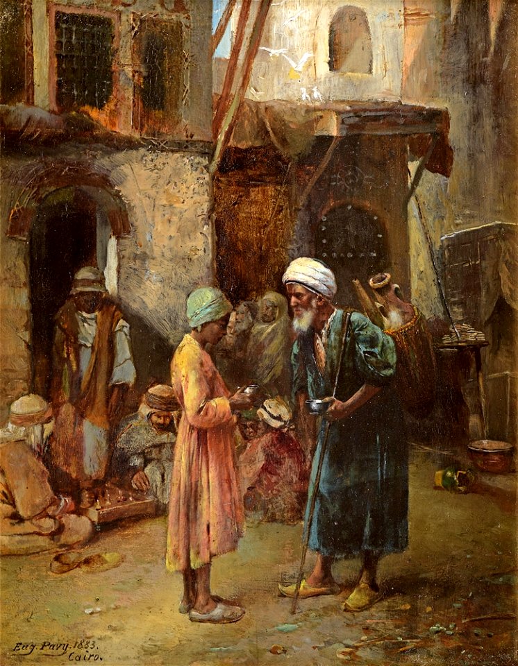 Eugène Pavy Bazar scene Cairo 1883