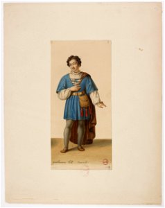 Eugène Du Faget - Costume designs for Guillaume Tell - 3. Adolphe Nourrit as Arnold Melchtal - Original