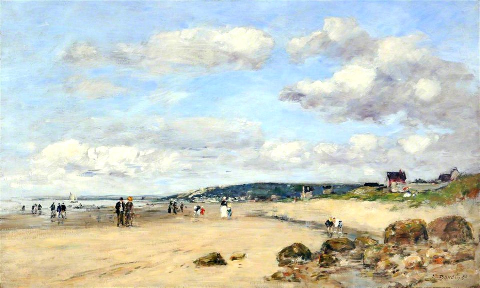 Eugène Louis Boudin (1824-1898) - Plage en Normandie, France - VIS.LI.900 - Sheffield Galleries and Museums Trust
