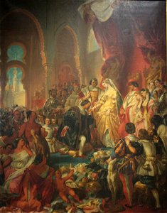 Eugène Devéria - Christophe Colomb à la cour