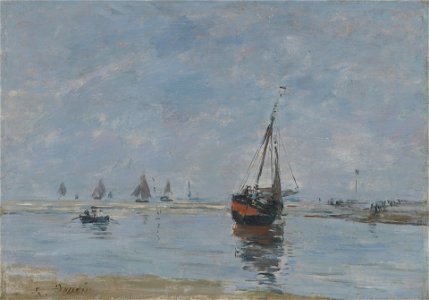 Eugène Louis Boudin - Trouville at Low Tide - 1983.7.3 - Yale University Art Gallery