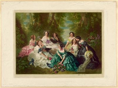 Eugénie, empress of the French and her maids of honor LCCN2003674816