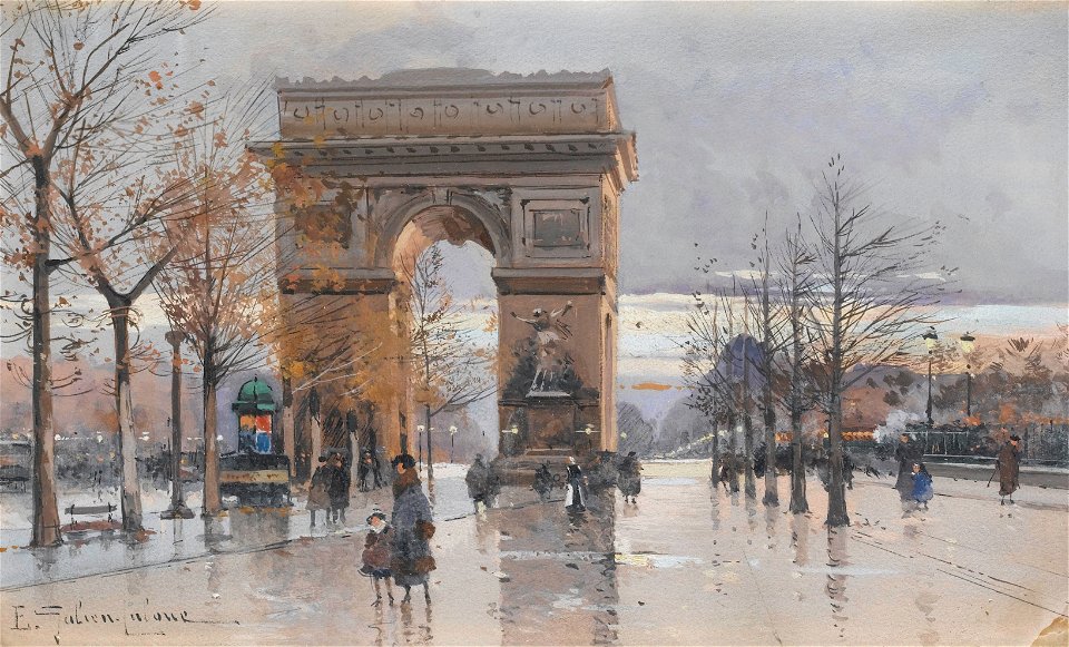 Eugène Galien-Laloue Paris Arc de Triomphe 3