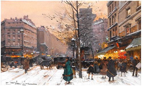 Eugène Galien-Laloue Paris Porte Saint-Denis 7