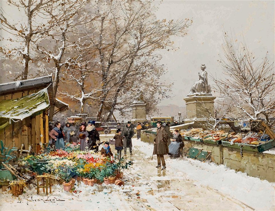 Eugène Galien-Laloue Paris Un coin de quai