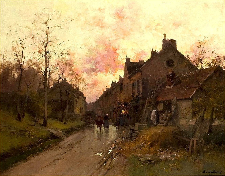 Eugène Galien-Laloue - Soirée en Normandie