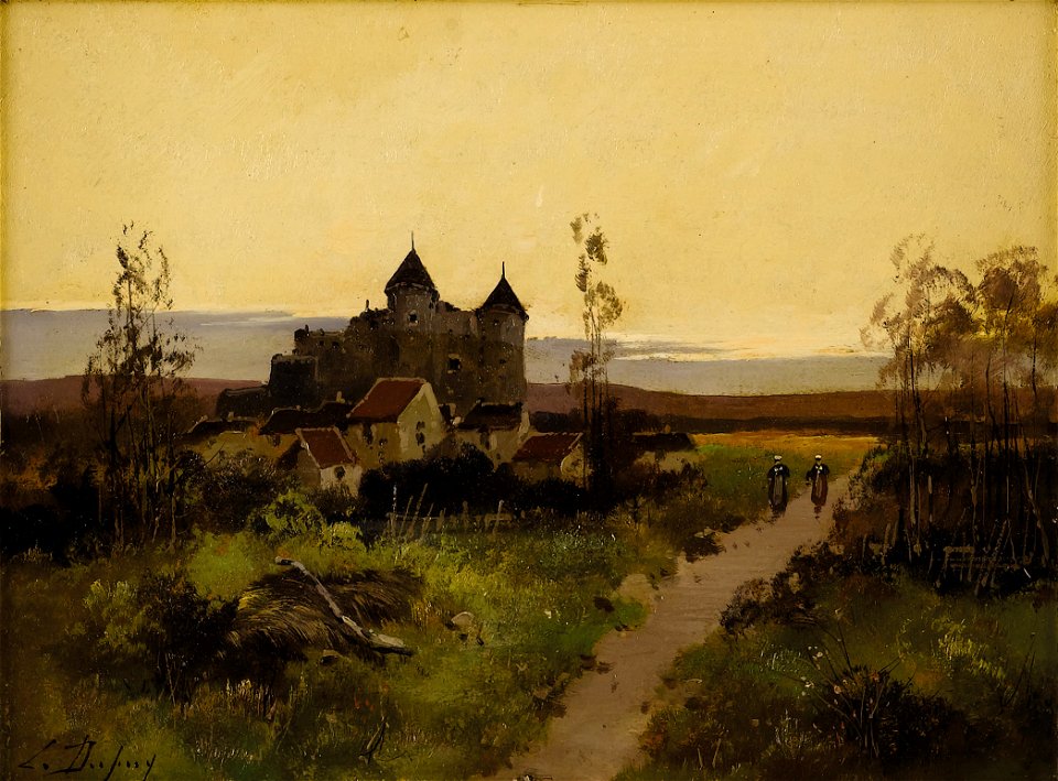 Eugène Galien-Laloue - Chateau au Bond d'un Chemin