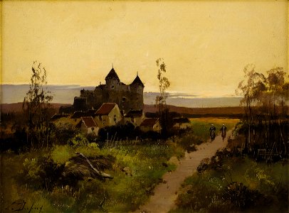 Eugène Galien-Laloue - Chateau au Bond d'un Chemin