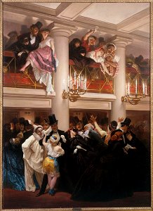 Eugène Giraud - Le bal de l'Opéra - P2809 - Musée Carnavalet