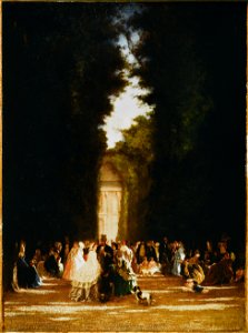 Eugène Grandsire - L'allée des Feuillants, aux Tuileries, sous le Second Empire - P2094 - Musée Carnavalet