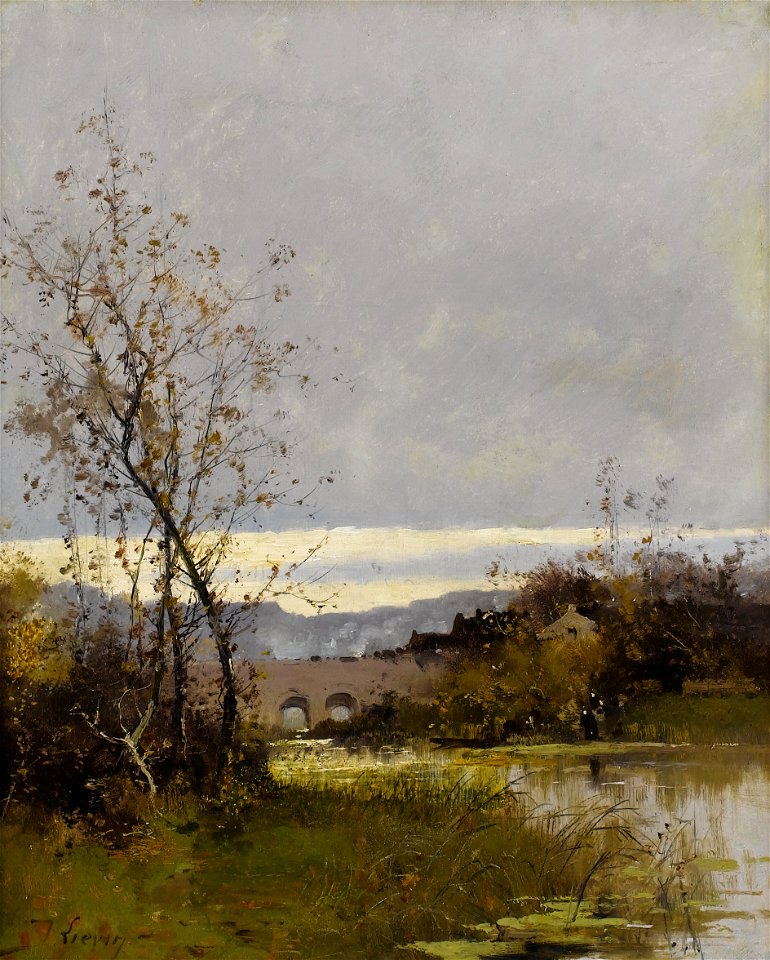 Eugène Galien-Laloue - Long de la rivière, en Normandie