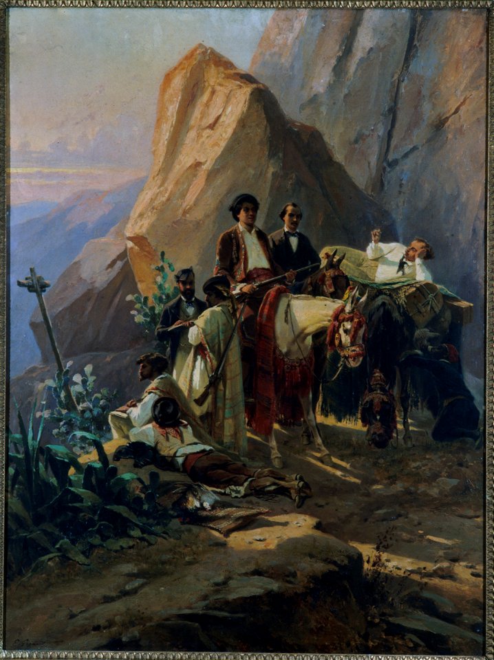 Eugène Giraud - Souvenir du voyage de Paris à Cadix fait, en 1846, par Alexandre Dumas et ses amis - P1434 - Musée Carnavalet