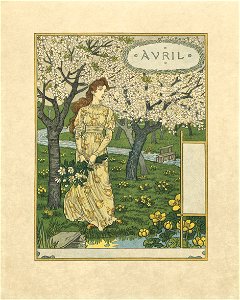 Eugène Grasset - Les Mois, 1896 - Avril