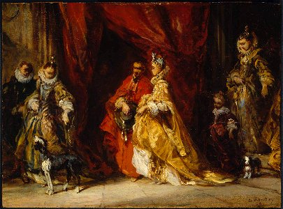 Eugène Isabey - Courtiers in an Interior - 46.363 - Museum of Fine Arts
