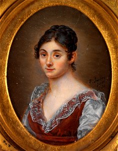Eugène Isabey - Portrait Bust of a Young Woman - 20.379 - Rhode Island School of Design Museum