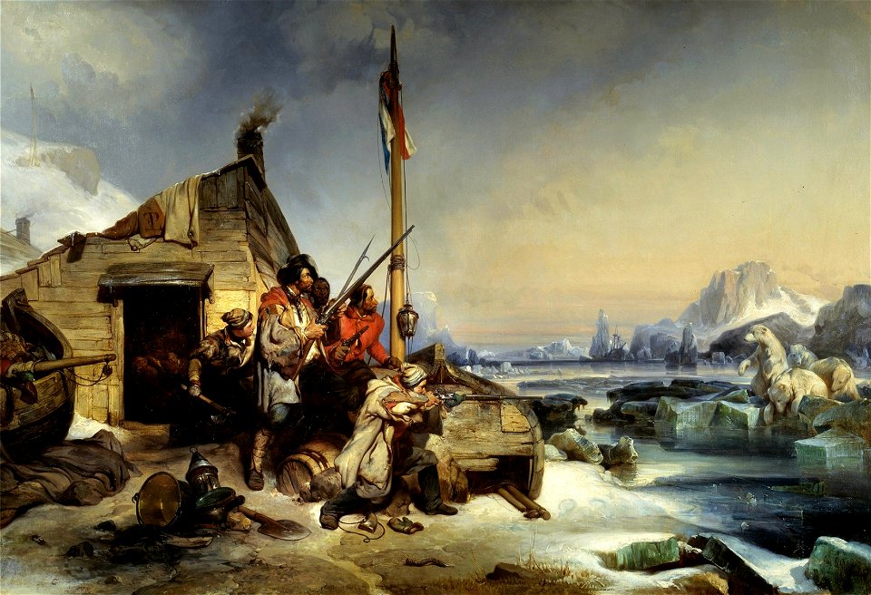 Eugène Lepoittevin - Hivernage d'une équipe de marins hollandais (1839)
