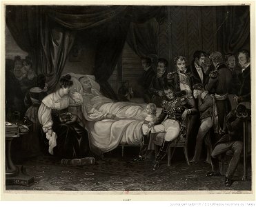 Eugène Lepoittevin, Mort De Napoléon, 1831. Free illustration for personal and commercial use.