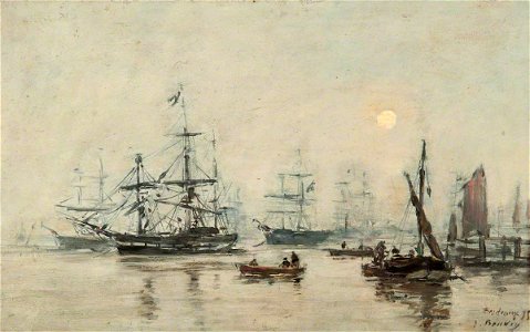 Eugène Louis Boudin (1824-1898) - Mist, Bordeaux - 1977.653 - McLean Museum