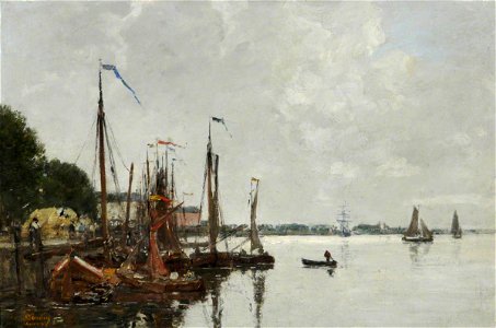 Eugène Louis Boudin (1824-1898) - The Quay at Antwerp, Belgium - VIS.180 - Sheffield Galleries and Museums Trust