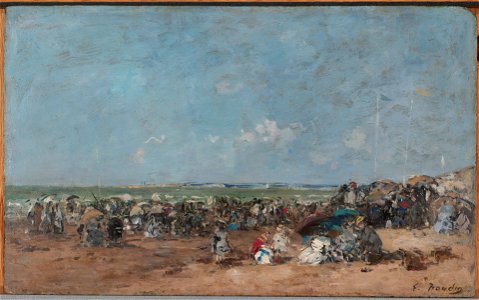 Eugène Louis Boudin - Beach Scene in Trouville - 1941.309 - Yale University Art Gallery