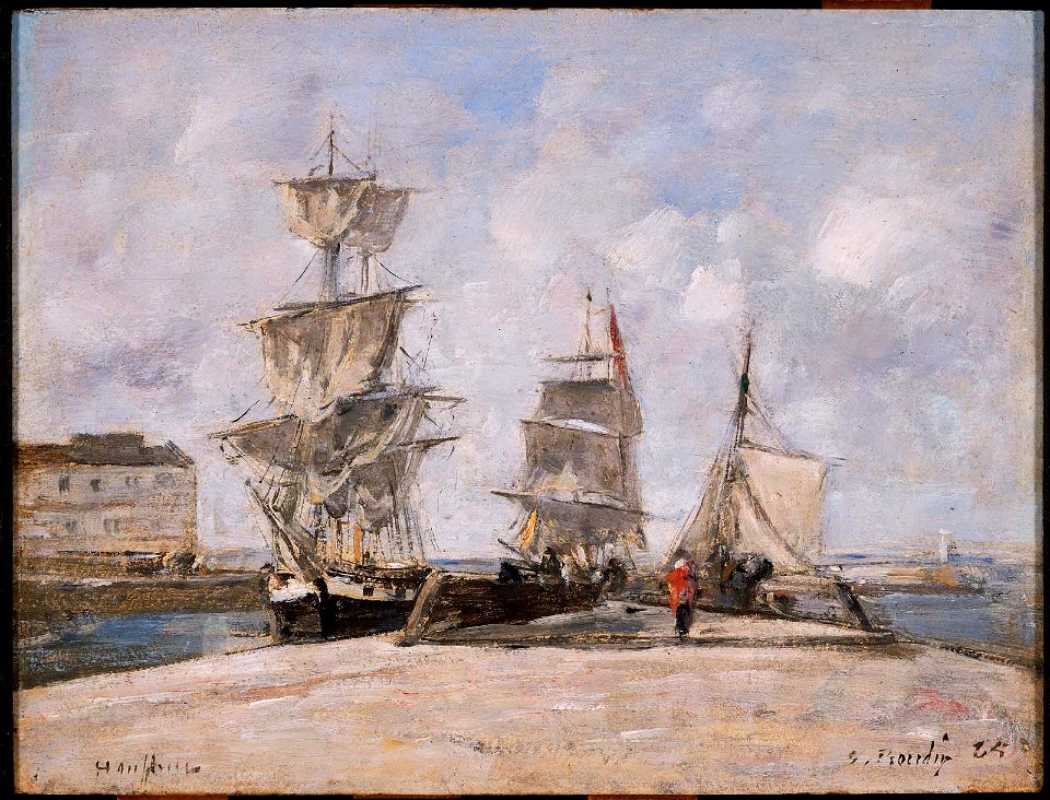 Eugène Louis Boudin - Harbor at Honfleur - 1971.425 - Museum of Fine Arts
