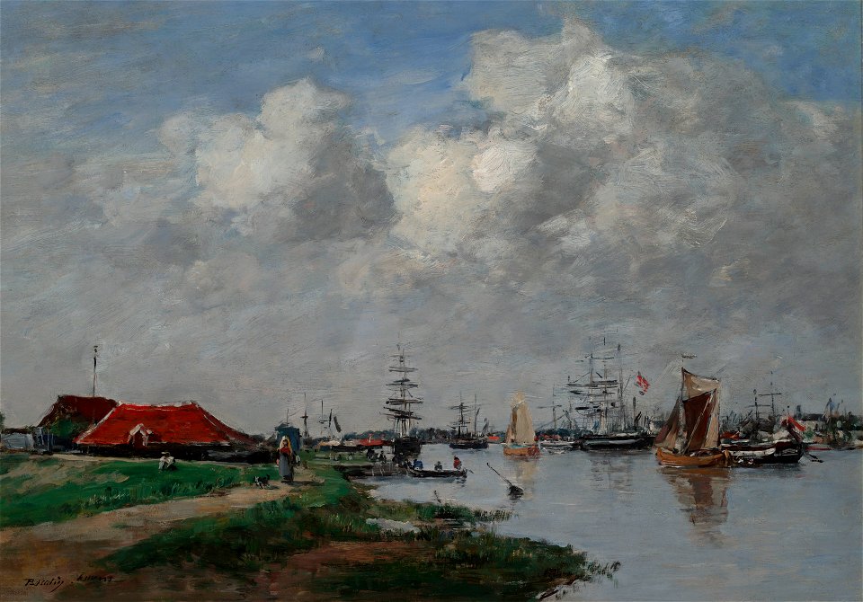 Eugène Louis Boudin - The Escaut River in Antwerp - 1977.57 - Yale University Art Gallery