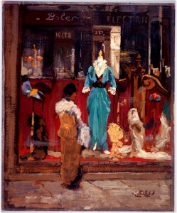 Eugène Louis Gillot - Devanture d'une boutique de mode - P2767 - Musée Carnavalet