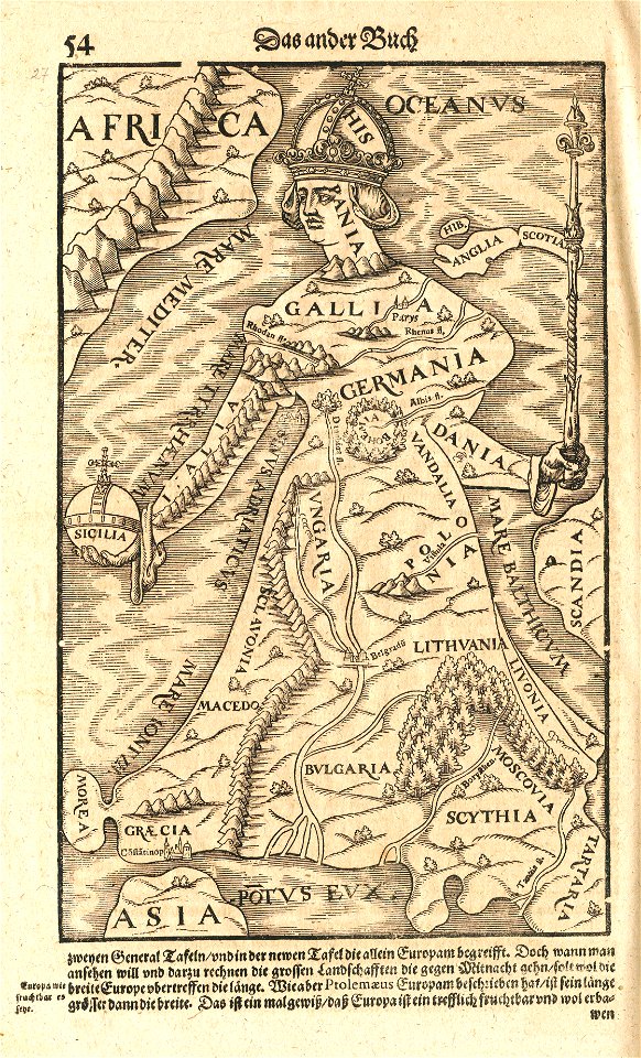 Europa Regina by Sebastian Münster