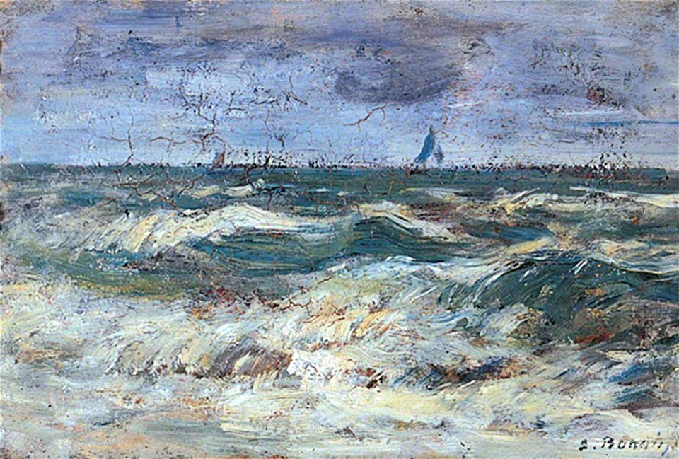 Eugène Louis Boudin (1824-1898) - A Heavy Sea - 1925.6.SW - Leeds Art Gallery