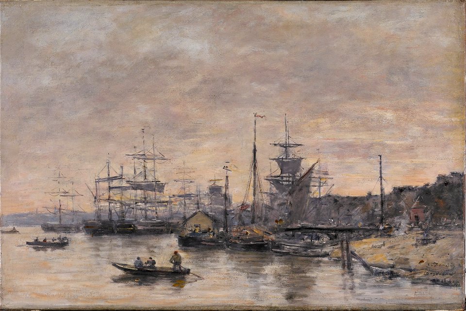 Eugène Louis Boudin - Bordeaux, the Harbor - Walters 37841