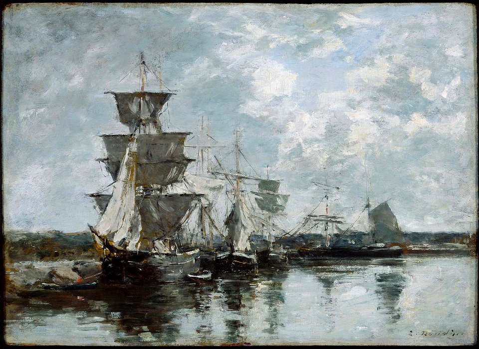 Eugène Louis Boudin - Harbor Scene - 67.906 - Museum of Fine Arts