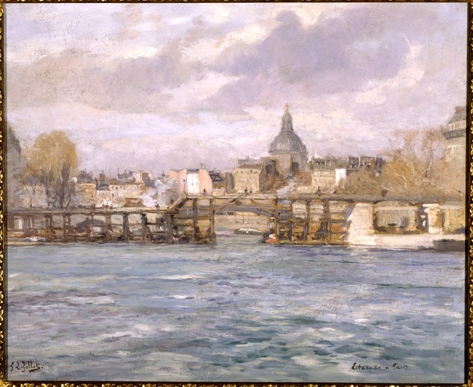 Eugène Louis Gillot - L'estacade de l'île Saint-Louis - P125 - Musée Carnavalet