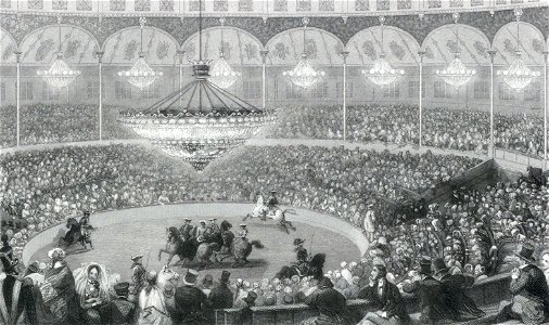 Eugène Louis Lami, Circus, Champs Elysees, Paris - NYPL Digital Collections