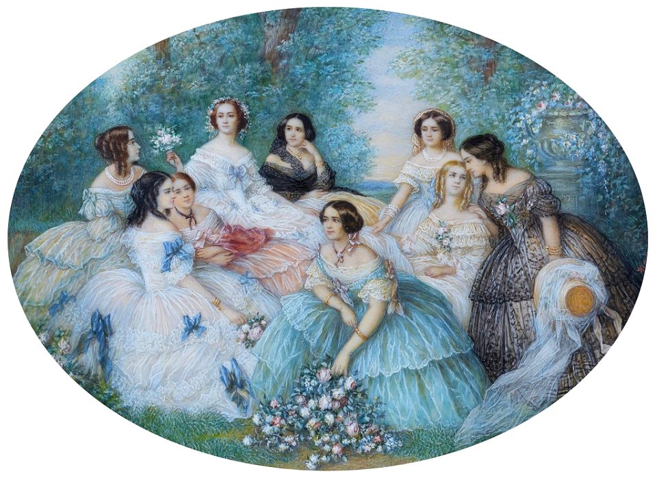 Eugénie, Empress of the French, with her Ladies-in-Waiting - Kraff - 9212-2048x1488