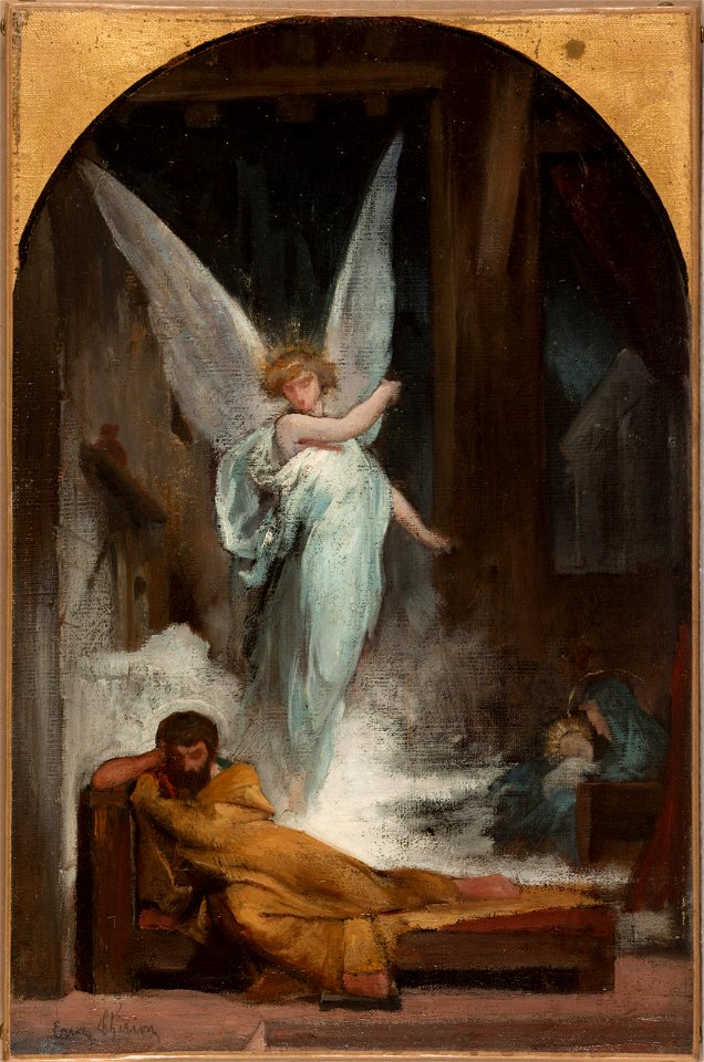 Eugène Romain Thirion - Esquisse pour l'église de la Trinité , Le songe de Saint-Joseph - PPP4797 - Musée des Beaux-Arts de la ville de Paris