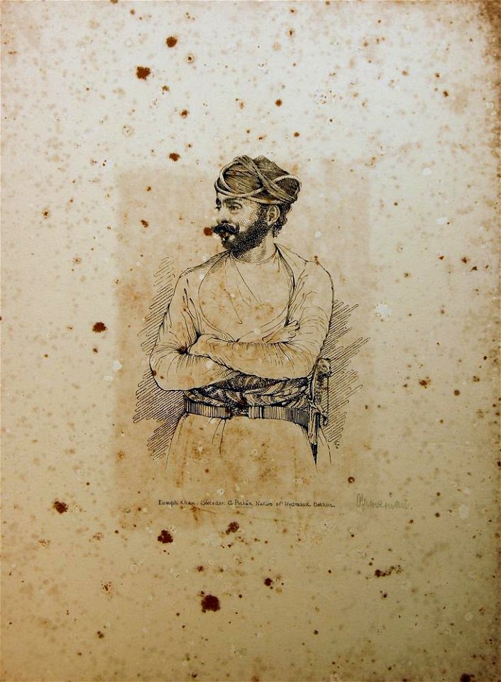 Euseph Khan, Soobadar. a Puthan. Native of Hydrabad. Dekhun. (BM As2006,Prt.281)