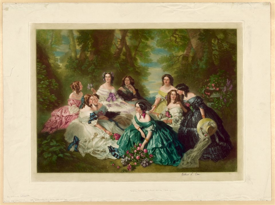 Eugénie, empress of the French and her maids of honor LCCN2003674816
