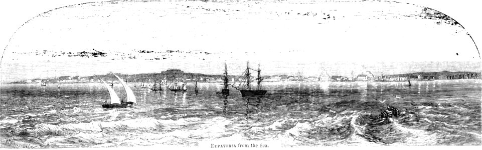 Eupatoria from the Sea. George Dodd. Pictorial history of the Russian war 1854-5-6