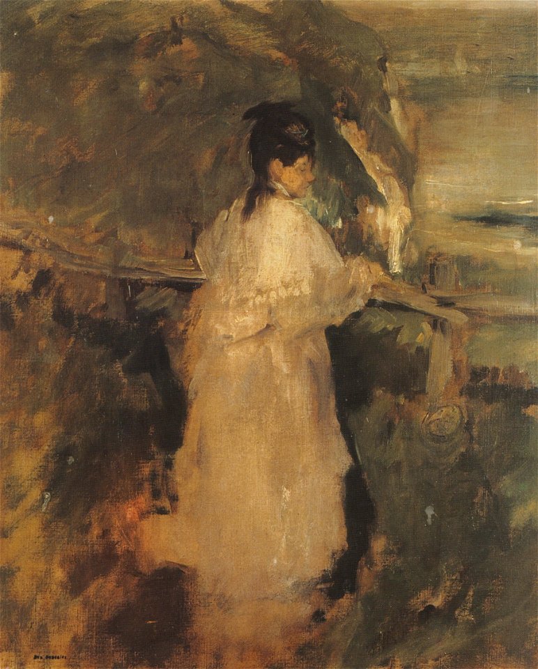 Eva Gonzalès - Femme sur la falaise