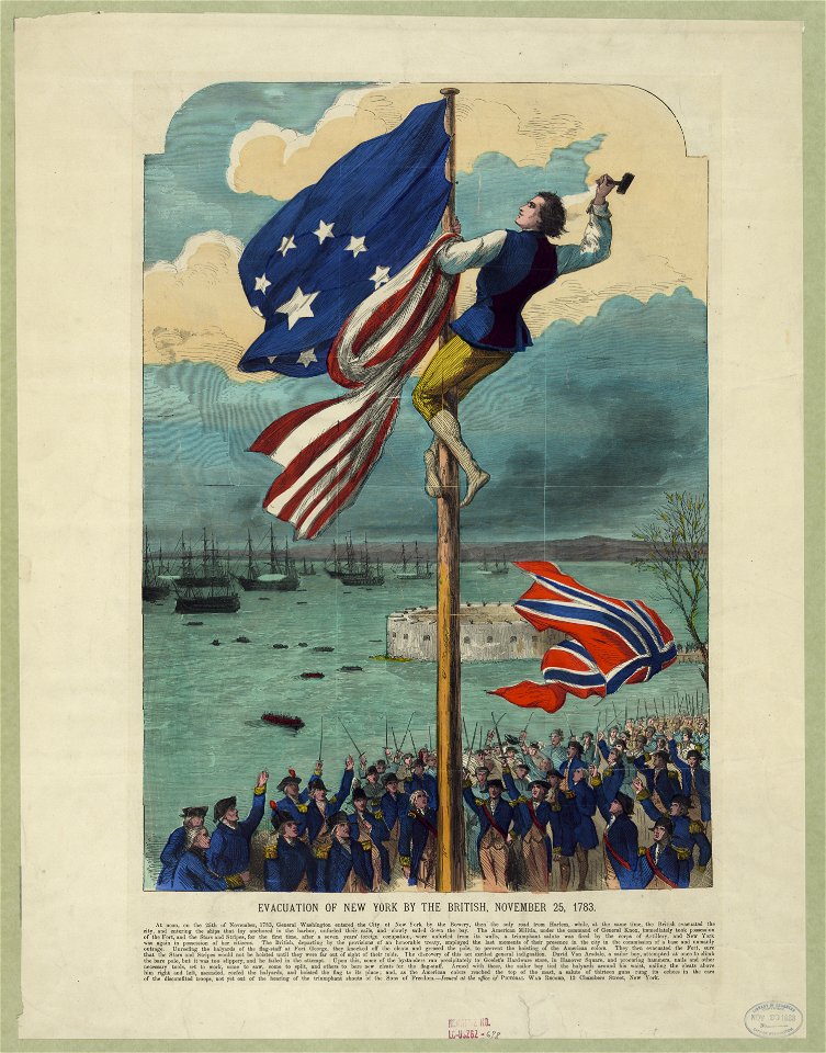 Evacuation of New York by the British, November 25, 1783 LCCN2006678643