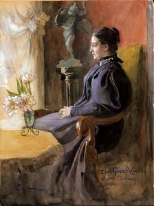 Eva Upmark, 1852-1944, född Kindstrand (Carl Larsson) - Nationalmuseum - 25310