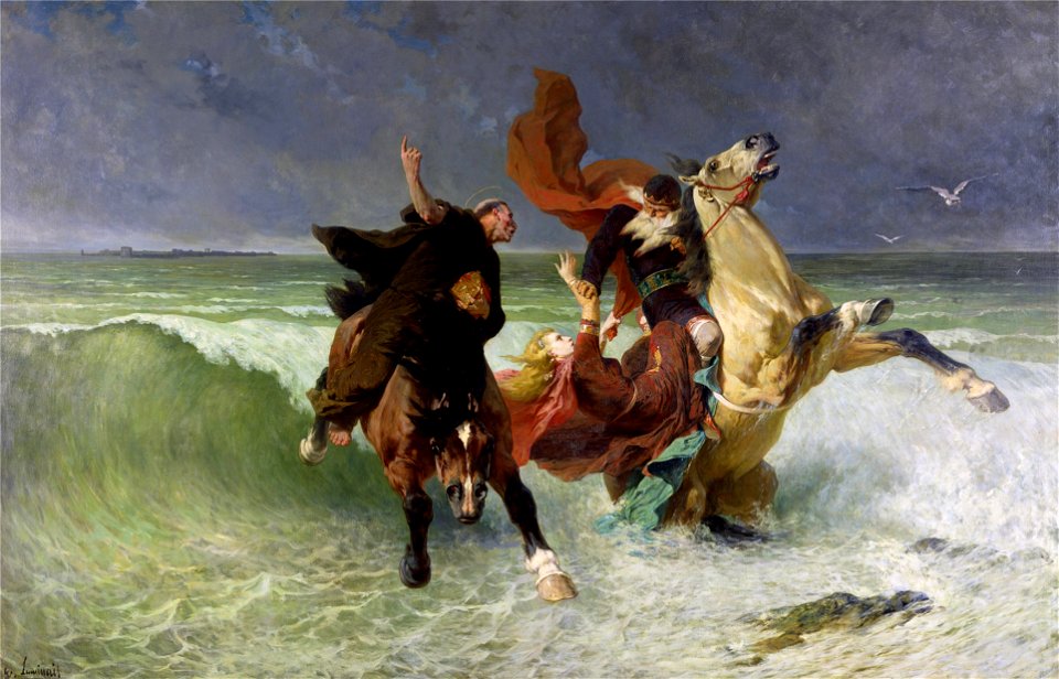 Evariste-Vital Luminais - Fuite de Gradlon (ca.1884)