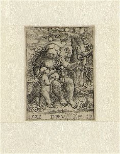 Eve and Cain print by Dirck Vellert, S.IV 12747, Prints Department, Royal Library of Belgium