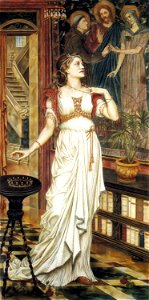 Evelyn de Morgan - The Crown of Glory, 1896. Free illustration for personal and commercial use.