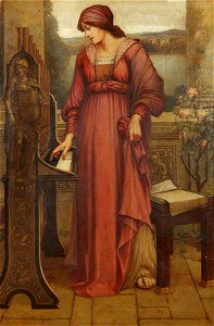 Evelyn De Morgan (1855-1919) - 'Music Sweet Music' (Saint Cecilia) - 1288983 - National Trust
