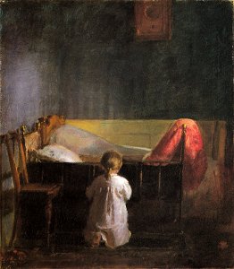 Evening Prayer (Anna Ancher). Free illustration for personal and commercial use.
