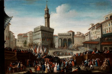 Event at the Piazza della Signoria Firenze 18c