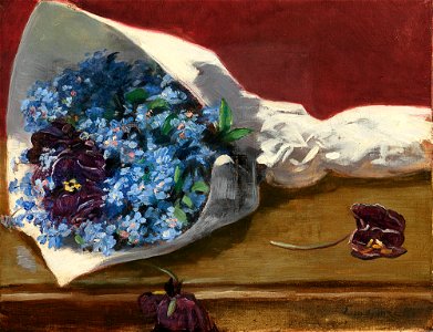 Eva Gonzalès - Bouquet de fleurs (CR 63). Free illustration for personal and commercial use.