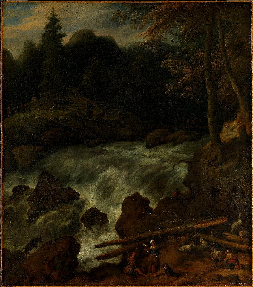 Allaert van Everdingen, Johannes Lingelbach - Waterfall - NG.M.01378 - National Museum of Art, Architecture and Design