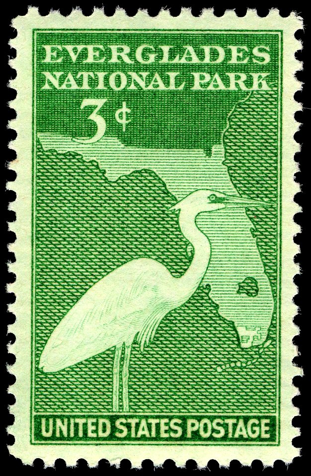 Everglades National Park 3c 1947 issue U.S. stamp